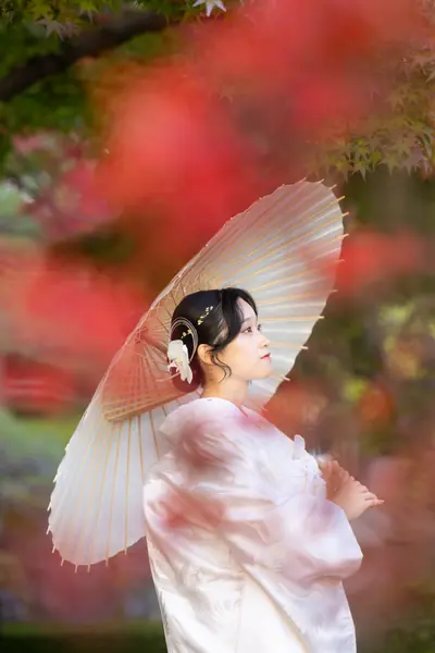 山形 — 紅葉と番傘